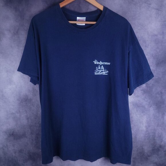 Vintage 00s Y2K Windjammer ghost haunted nautical sailing shirt - Picture 2 of 5